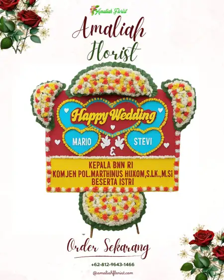 Papan Bunga Pernikahan Arenan